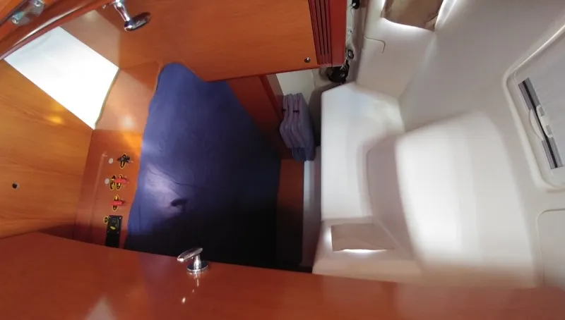 Cabin on Beluga, a Beneteau Oceanis 43 sailboat at Municipal Unit of Elefsina, Greece