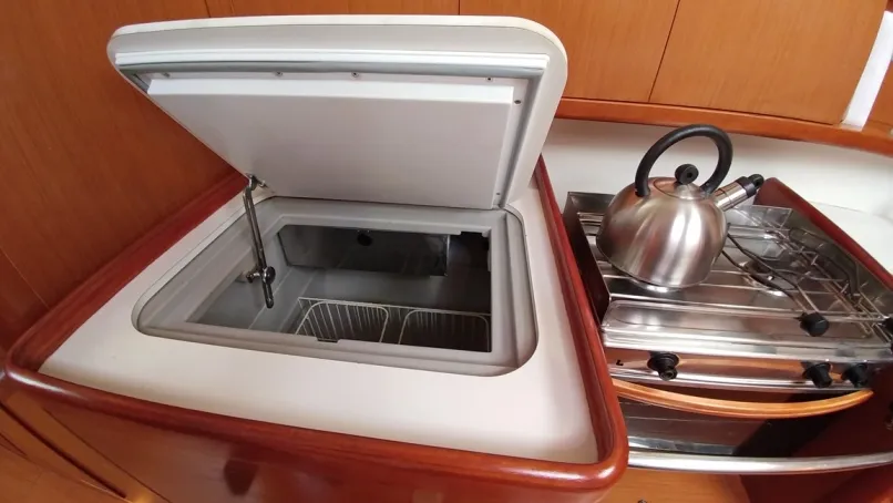 Galley of Beluga, a Beneteau Oceanis 43 sailboat at Municipal Unit of Elefsina, Greece