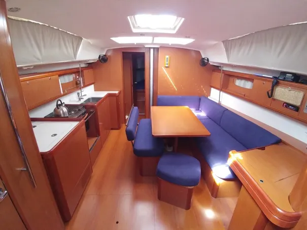 Salon of Beluga, a Beneteau Oceanis 43 sailboat at Municipal Unit of Elefsina, Greece
