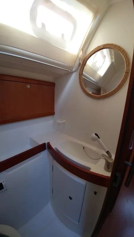 Head on Beluga, a Beneteau Oceanis 43 sailboat at Municipal Unit of Elefsina, Greece