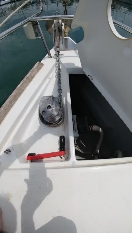 Deck of Beluga, a Beneteau Oceanis 43 sailboat at Municipal Unit of Elefsina, Greece