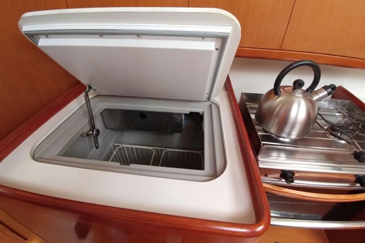 Galley of Beluga, a Beneteau Oceanis 43 sailboat at Municipal Unit of Elefsina, Greece