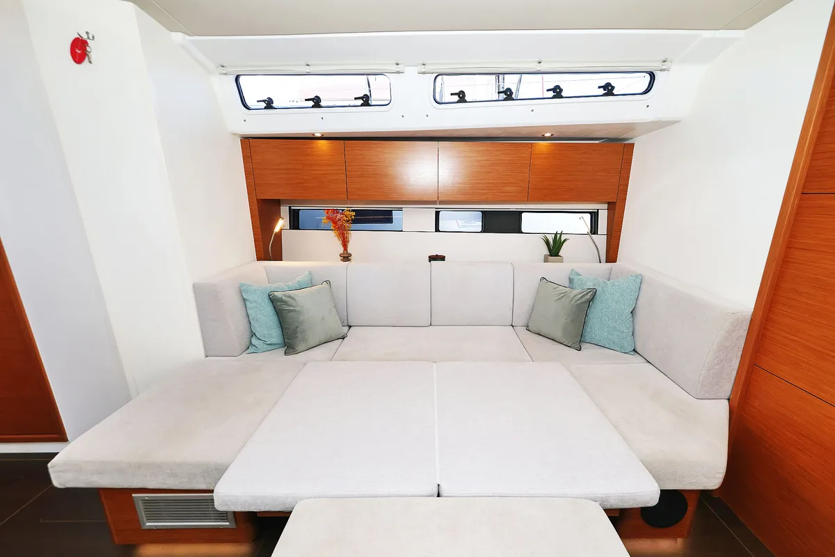 Salon of Blondie - Ow, a Hanse 460 sailboat at Grad Kaštela, Croatia