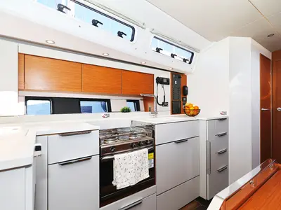 Galley of Blondie - Ow, a Hanse 460 sailboat at Grad Kaštela, Croatia