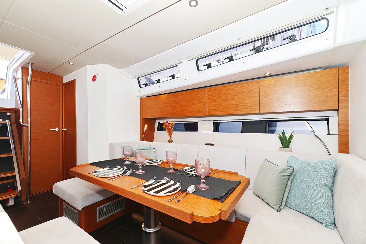 Salon of Blondie - Ow, a Hanse 460 sailboat at Grad Kaštela, Croatia