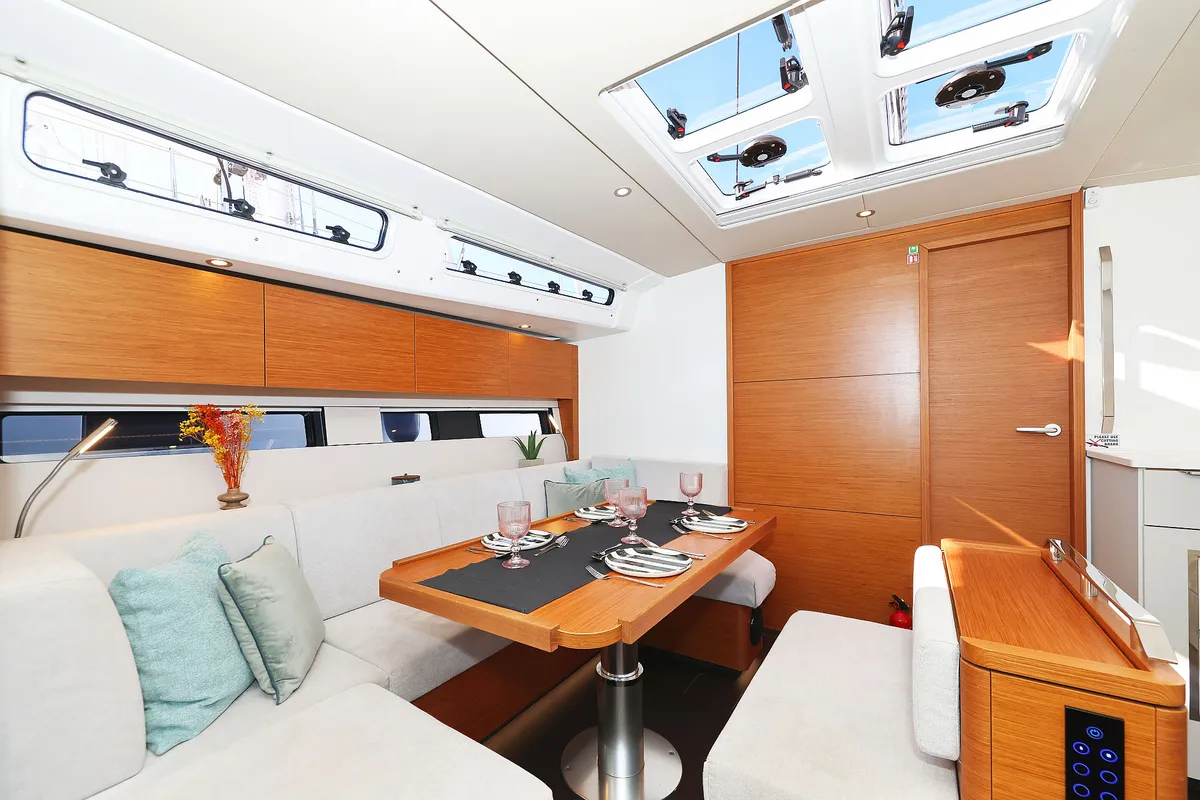 Salon of Blondie - Ow, a Hanse 460 sailboat at Grad Kaštela, Croatia