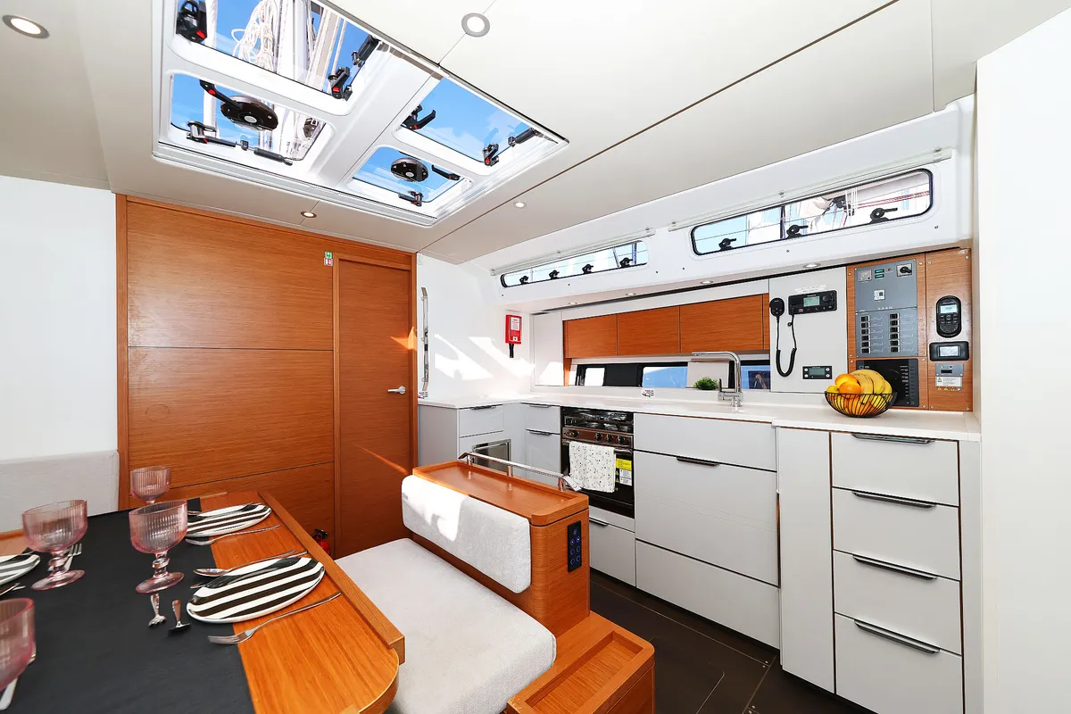 Salon of Blondie - Ow, a Hanse 460 sailboat at Grad Kaštela, Croatia