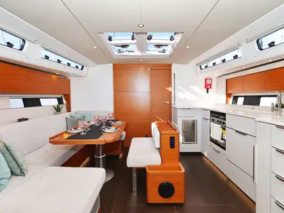 Salon of Blondie - Ow, a Hanse 460 sailboat at Grad Kaštela, Croatia