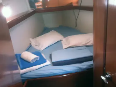Cabin on Anassa, a Beneteau Oceanis 40 sailboat at Volos, Greece
