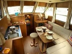 Galley of Wedis (Fr2), a Linssen Grand Sturdy 29.9 AC motorboat at Werder (Havel), Germany
