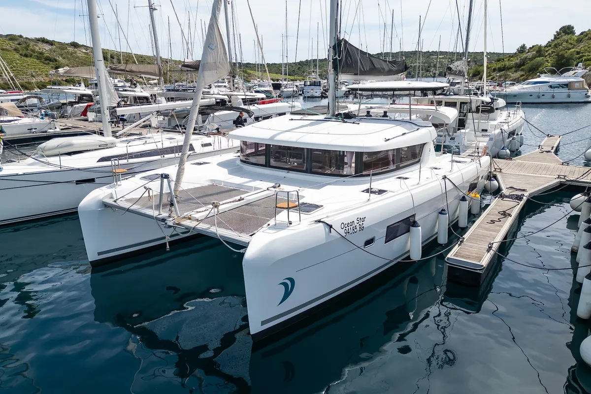 Ocean Star, a Lagoon 42 catamaran at Primošten, Croatia
