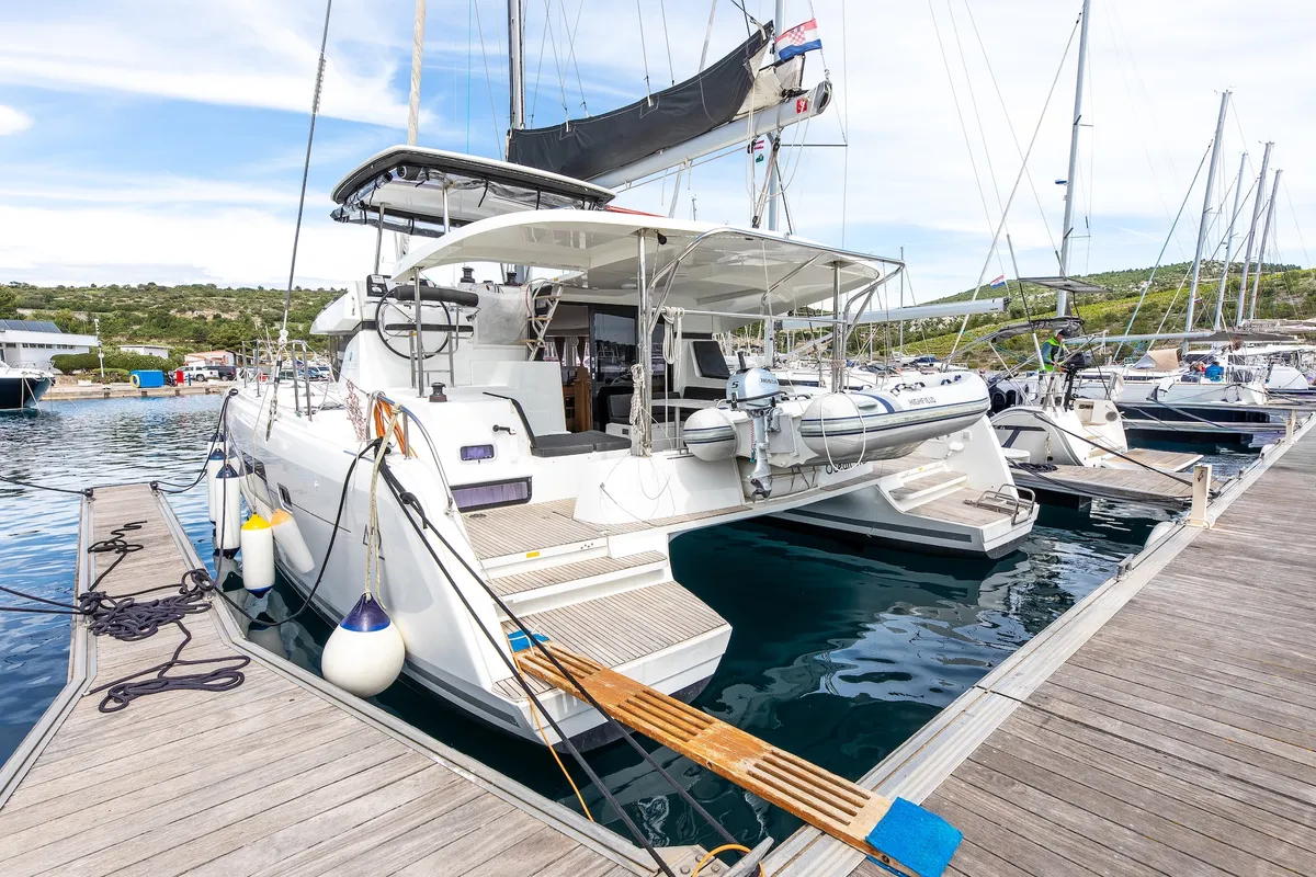 Ocean Star, a Lagoon 42 catamaran at Primošten, Croatia