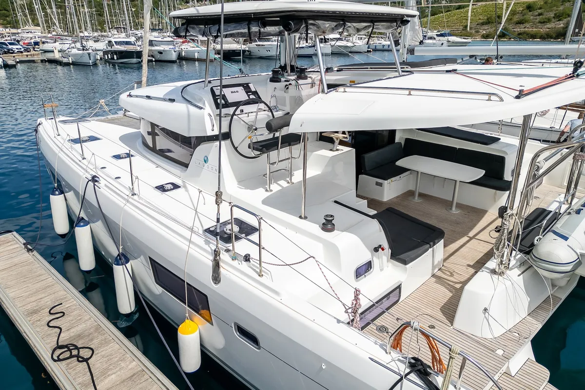 Ocean Star, a Lagoon 42 catamaran at Primošten, Croatia