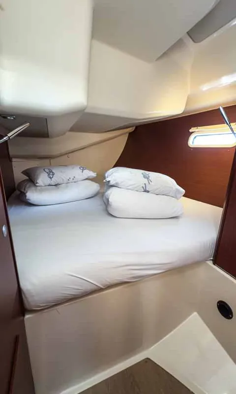 Cabin on Sea Legend, a Hanse 455 sailboat at Grad Pula, Croatia