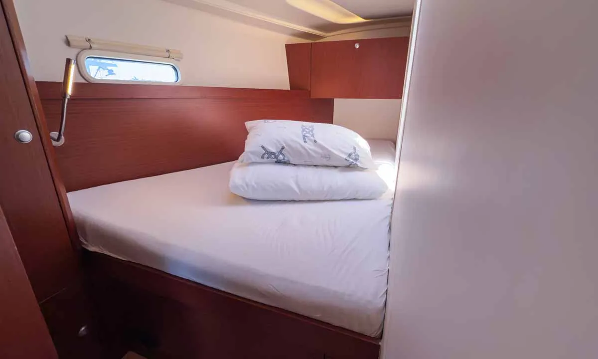 Cabin on Sea Legend, a Hanse 455 sailboat at Grad Pula, Croatia