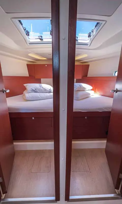 Cabin on Sea Legend, a Hanse 455 sailboat at Grad Pula, Croatia