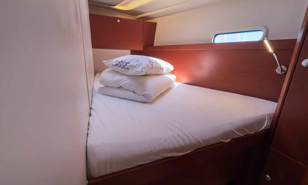 Cabin on Sea Legend, a Hanse 455 sailboat at Grad Pula, Croatia
