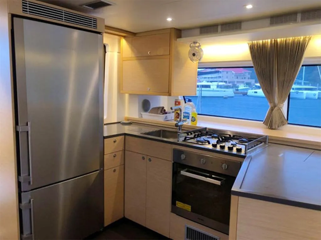 Cabin on Queen of Hearts, a Lagoon 52 catamaran at Athens, Greece