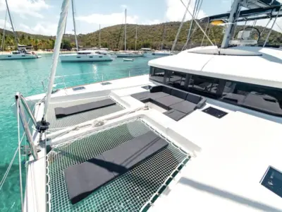 Galley of Queen of Hearts, a Lagoon 52 catamaran at Athens, Greece
