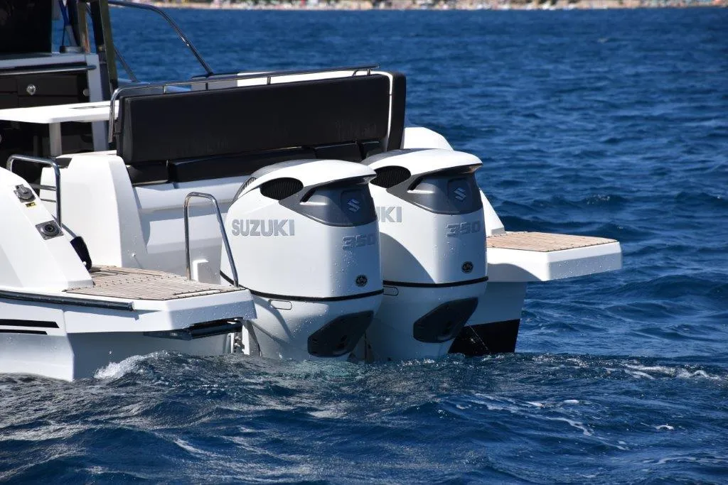 272679 ZD, a Jeanneau Cap Camarat 10.5 WA motorboat at Zadar, Croatia
