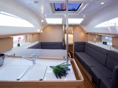 Galley of Janina, a Elan Impression 40 sailboat at Grad Pula, Croatia