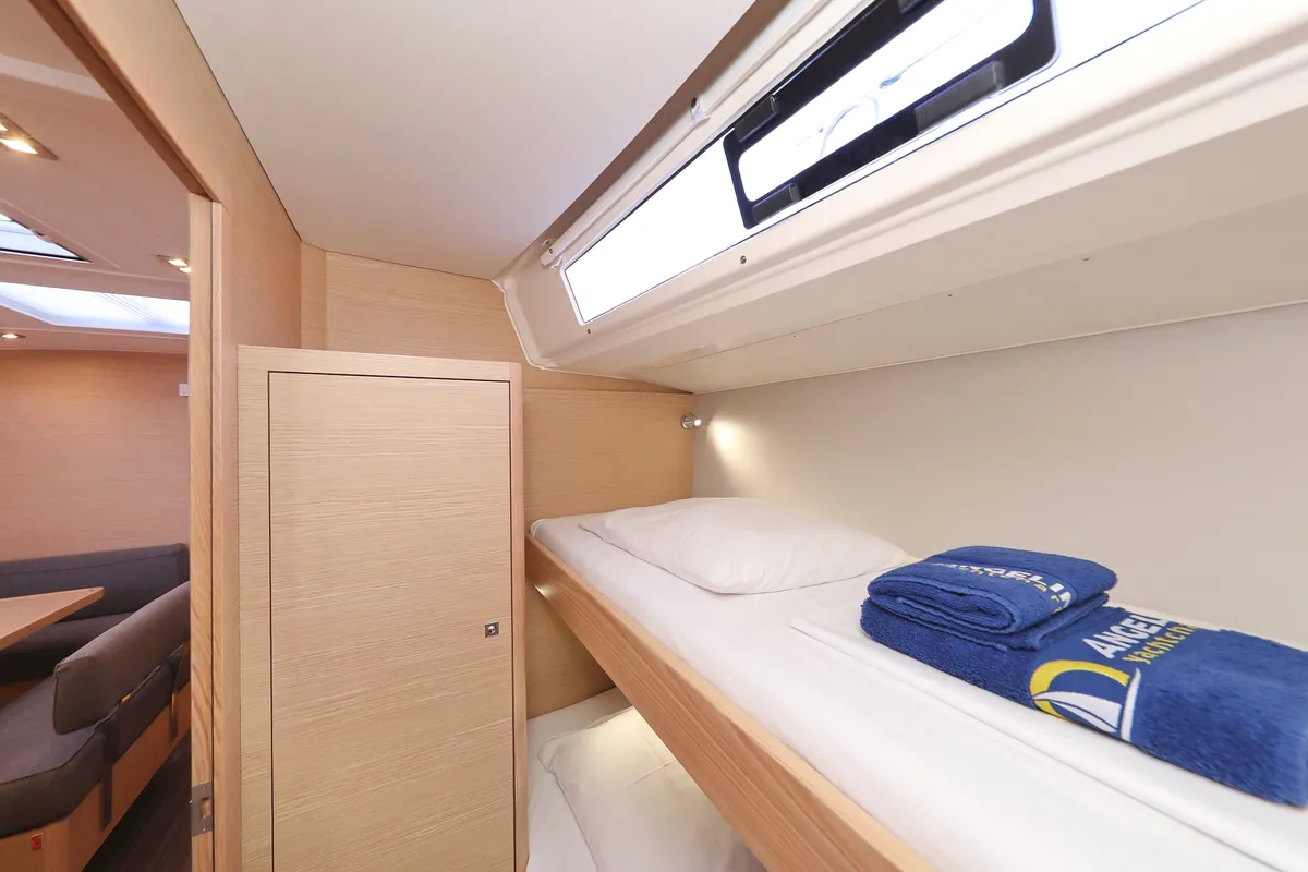 Cabin on Polar Flow, a Dufour 470 sailboat at Primošten, Croatia