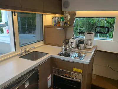 Galley of Mala, a Lagoon 40 catamaran at Seget Donji, Croatia