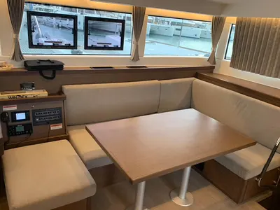 Salon of Mala, a Lagoon 40 catamaran at Seget Donji, Croatia