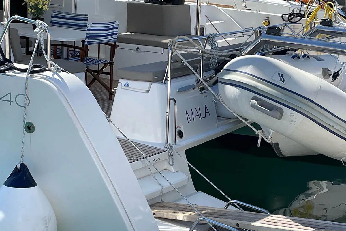 Mala, a Lagoon 40 catamaran at Seget Donji, Croatia