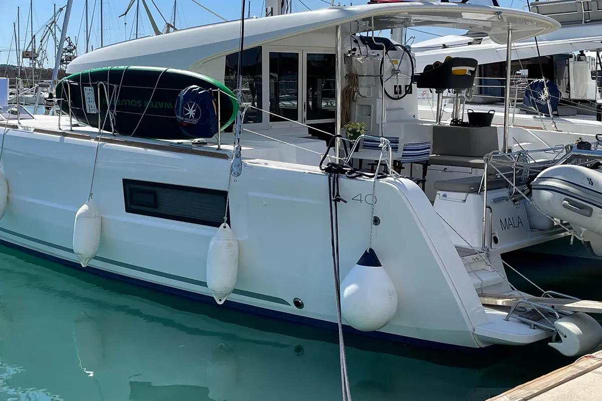 Mala, a Lagoon 40 catamaran at Seget Donji, Croatia