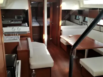 Salon of Aeolian Muse, a Beneteau Oceanis 51.1 sailboat at Preveza, Greece