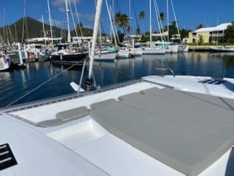 Deck of Ojala, a Fountaine Pajot Tanna 47 catamaran at Charlotte Amalie, United States