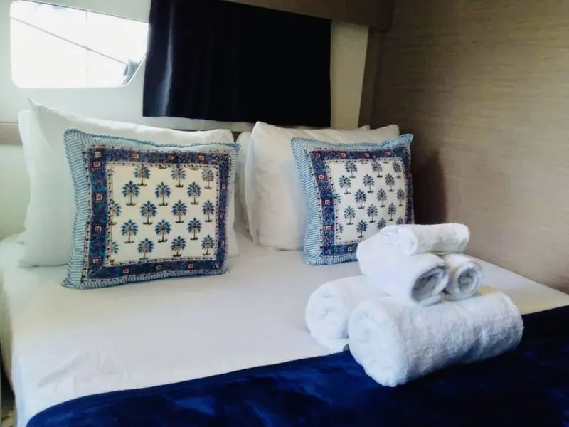 Cabin on Ojala, a Fountaine Pajot Tanna 47 catamaran at Charlotte Amalie, United States