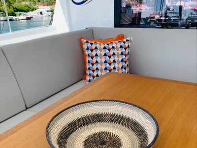 Deck of Ojala, a Fountaine Pajot Tanna 47 catamaran at Charlotte Amalie, United States