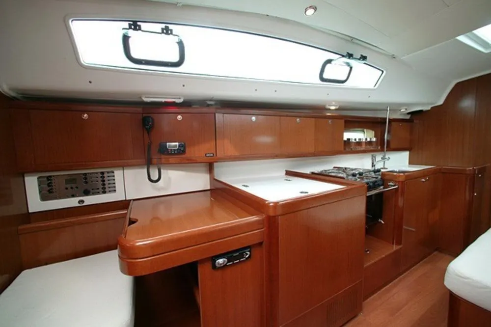 Galley of Arietta, a Beneteau Oceanis 40 sailboat at Volos, Greece