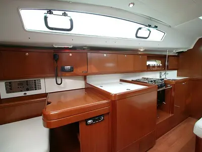 Galley of Arietta, a Beneteau Oceanis 40 sailboat at Volos, Greece
