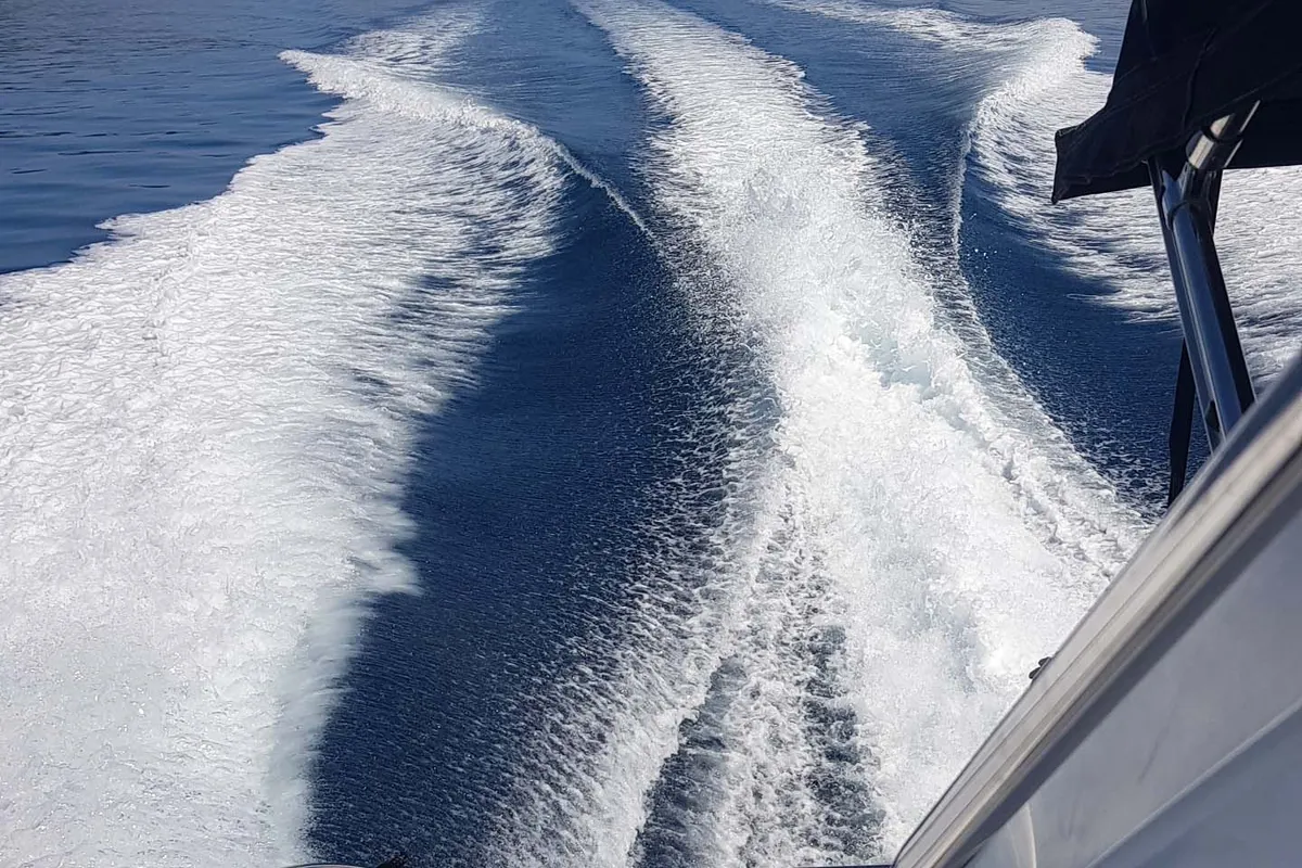 Rhea, a Bavaria Sport 400 Open motor yacht at Punat, Croatia