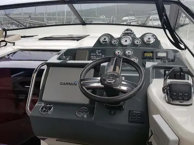 Cockpit of Rhea, a Bavaria Sport 400 Open motor yacht at Punat, Croatia