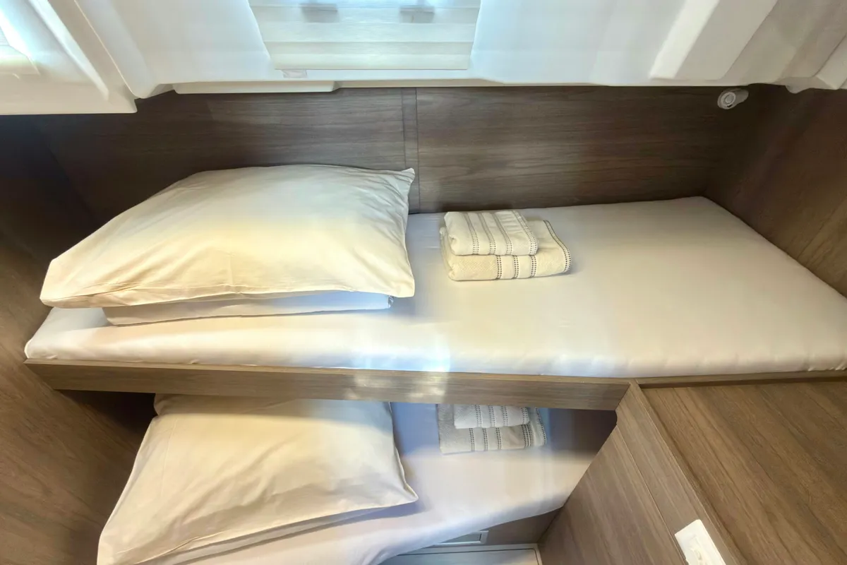 Cabin on Ocean Light, a Beneteau Oceanis 47 sailboat at Seget Donji, Croatia
