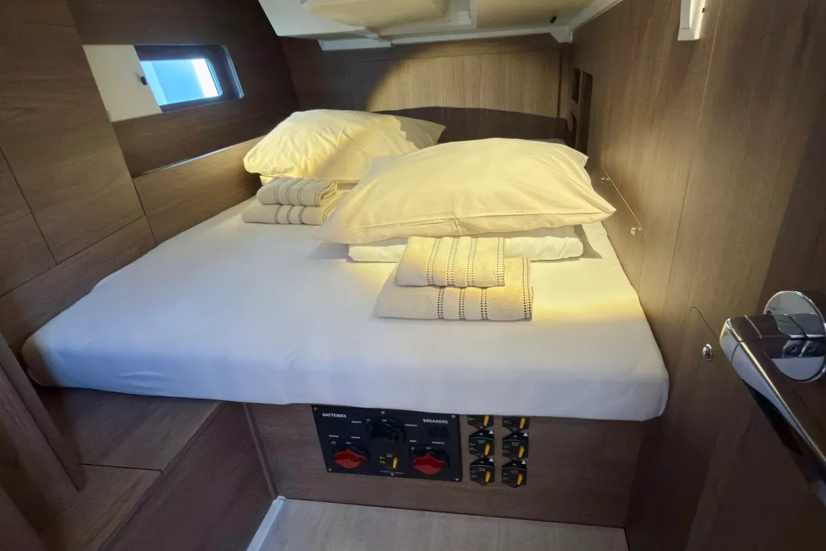 Cabin on Ocean Light, a Beneteau Oceanis 47 sailboat at Seget Donji, Croatia
