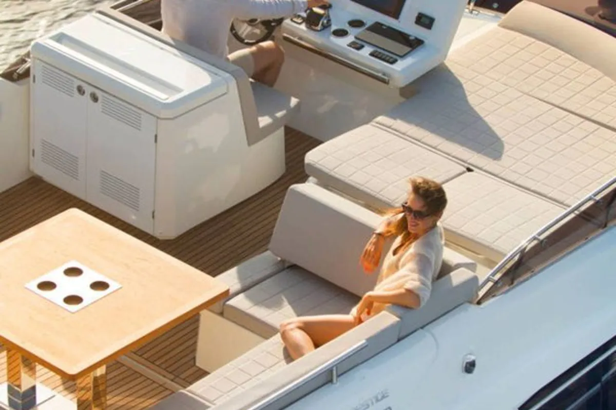 Caprice, a Jeanneau Prestige 520 Flybridge motor yacht at Punat, Croatia