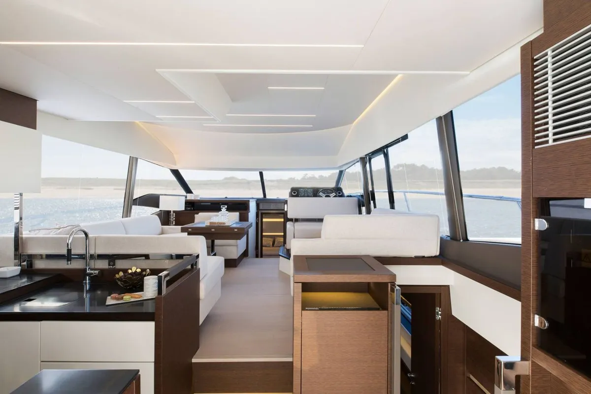 Caprice, a Jeanneau Prestige 520 Flybridge motor yacht at Punat, Croatia