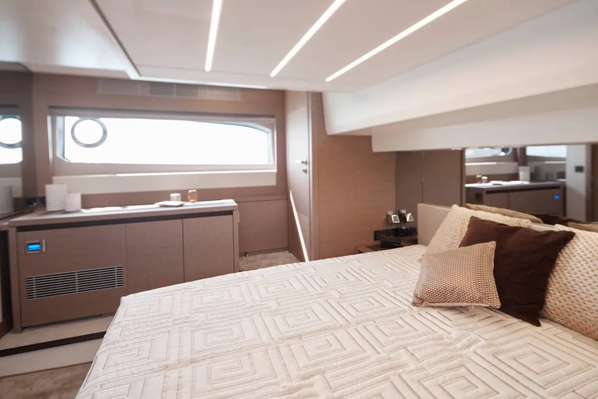 Caprice, a Jeanneau Prestige 520 Flybridge motor yacht at Punat, Croatia