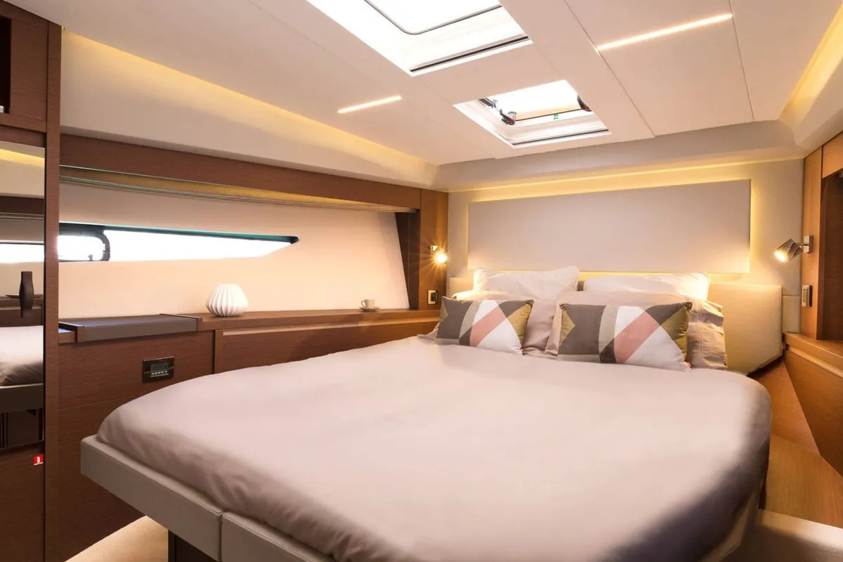 Caprice, a Jeanneau Prestige 520 Flybridge motor yacht at Punat, Croatia