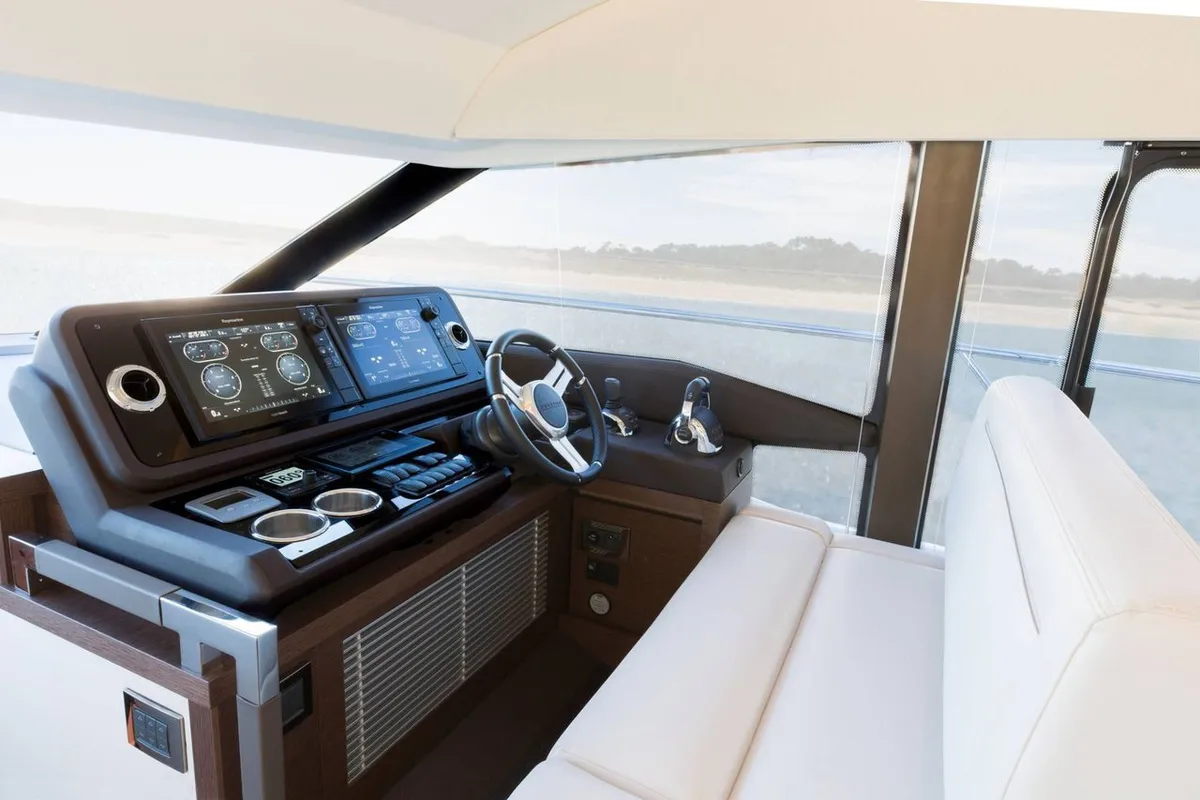 Caprice, a Jeanneau Prestige 520 Flybridge motor yacht at Punat, Croatia