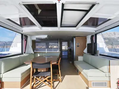 Salon of Radago, a Bali 4.6 catamaran at Općina Sukošan, Croatia