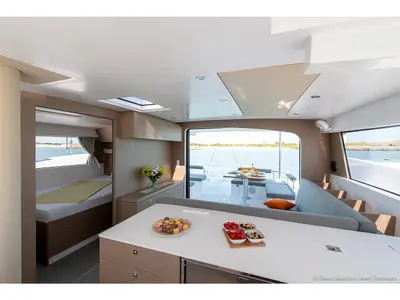 Salon of Hope, a NEEL 47 sailboat at Punat, Croatia