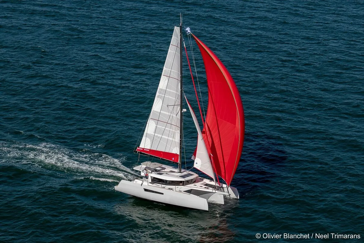 Exterior view of Hope, a NEEL 47 sailboat at Punat, Croatia