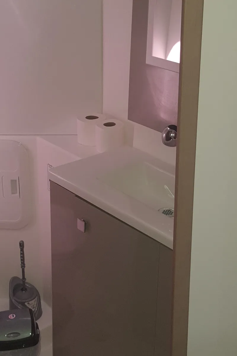Head on Ares X, a Fountaine Pajot Isla 40 catamaran at Marmaris, Turkey