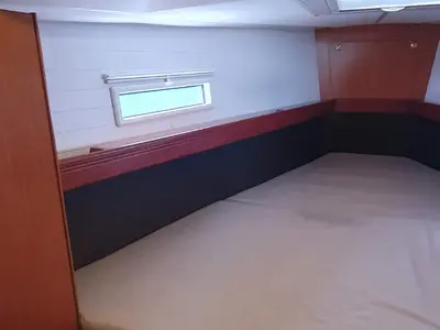 Cabin on Surya, a Bavaria Cruiser 41 sailboat at Olbia, Italy